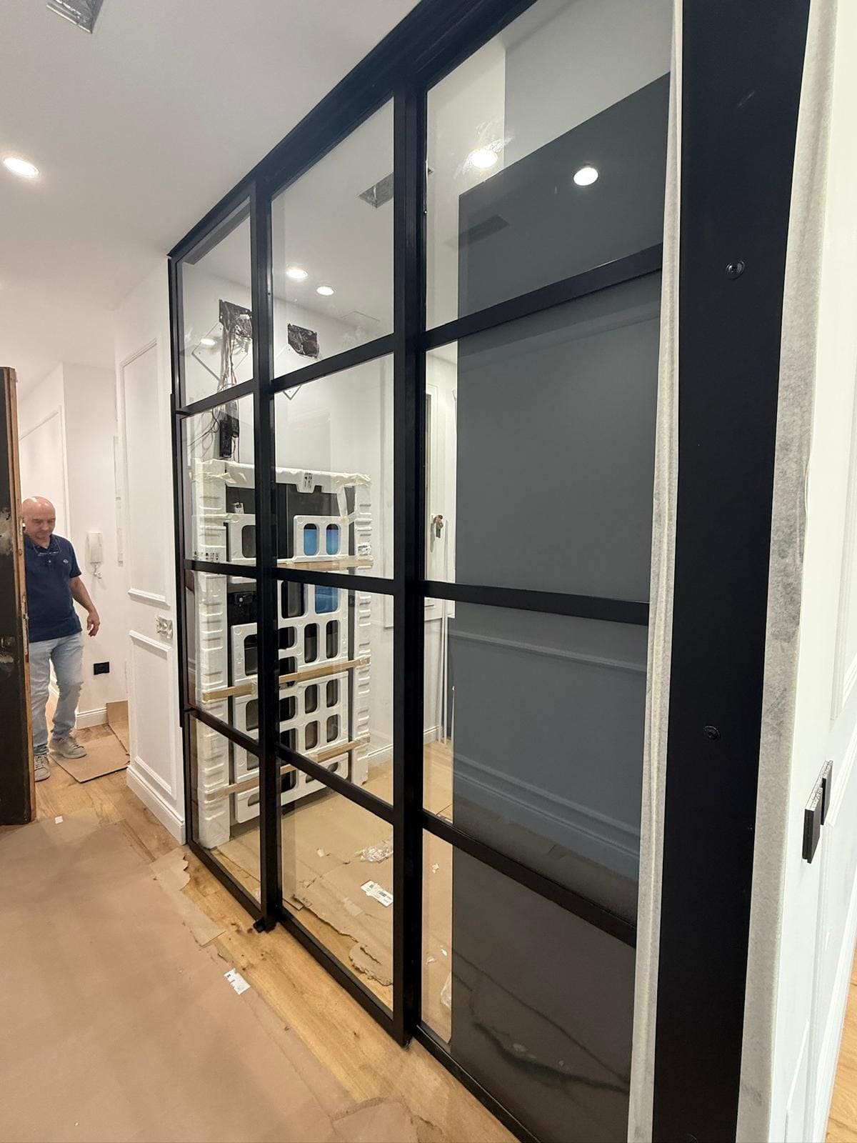 Puertas de hierro y cristal correderas